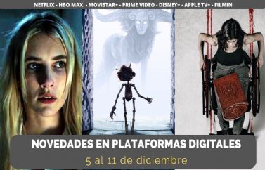 Estrenos en Plataformas Digitales (Netflix, Movistar, HBO, Disney+...): 5 al 11 de diciembre