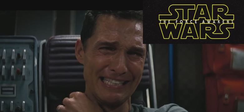 La reacción de Matthew Mcconaughey al trailer de "Star Wars: El Despertar de la Fuerza"
