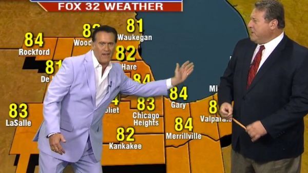 Bruce Campbell se cuela en la información meteorológica de Good Day Chicago