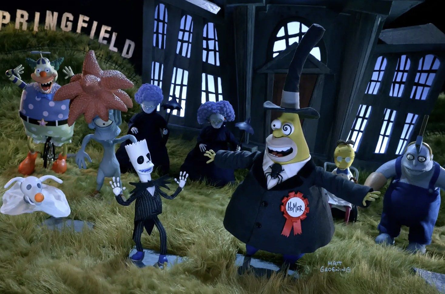 Los Simpsons homenajean a 'Pesadilla antes de Navidad' con una espectacular parodia en stop-motion para Halloween
