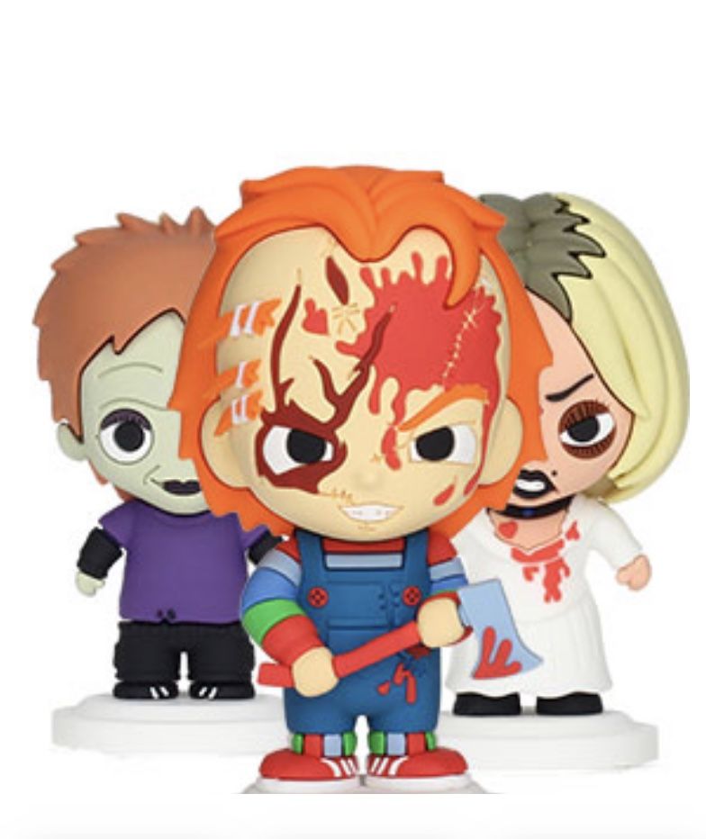 Set De Figuras SD Toys – Familia Chucky (Chucky, Tiffany Y Glen/Glenda) De 7 Cm, Goma, Coleccionable (+14 Años)