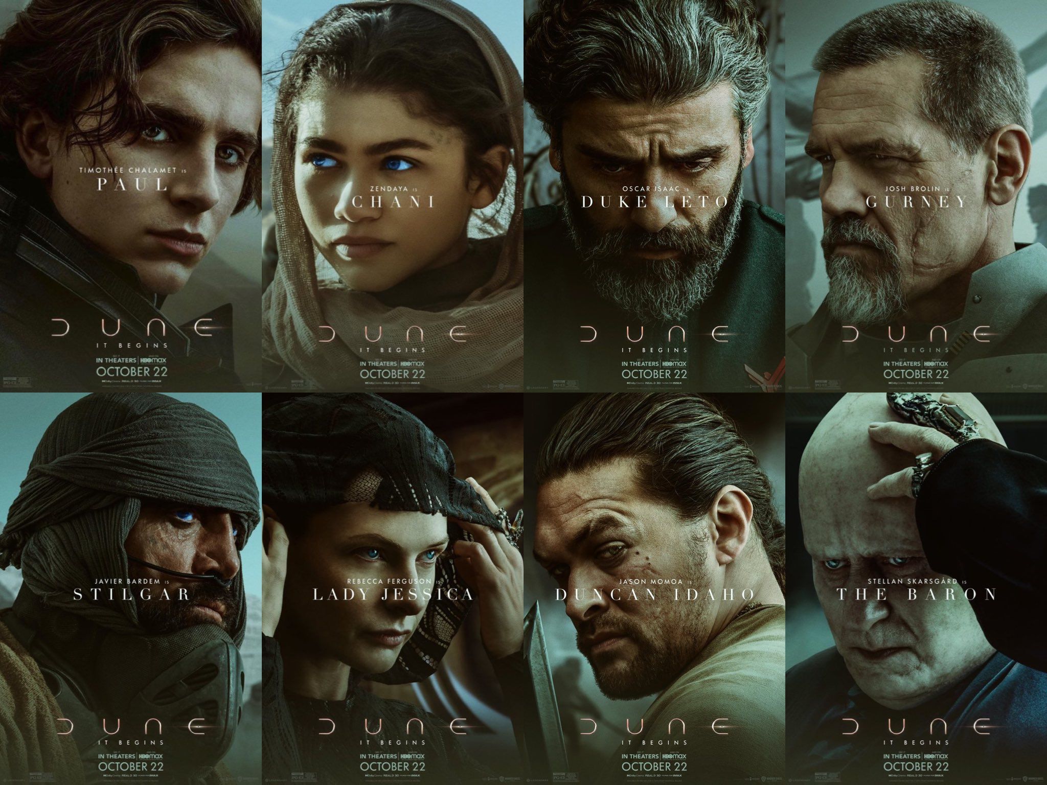 Posters de personajes de 'DUNE' - Aullidos.com